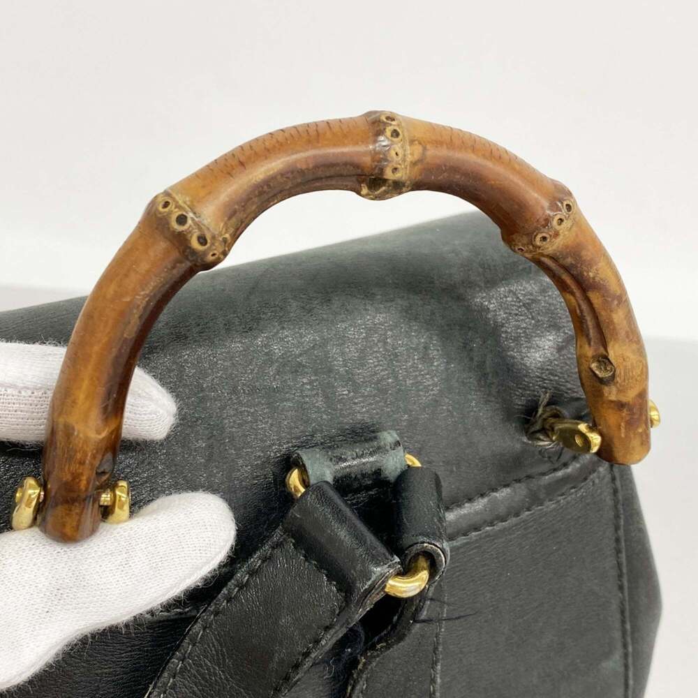 Gucci Bamboo Backpack (003 1705 0030) Leather, Black, Women's - Picture 15 of 16